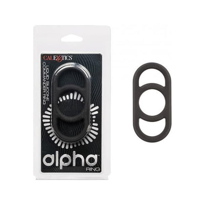 Alpha Liquid Silicone Commander Cock Ring - Black