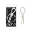 Alpha Liquid Silicone Lasso Cock Ring - Natural - Adult Naughty Store