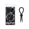 Alpha Liquid Silicone Lasso Cock Ring - Black - Adult Naughty Store