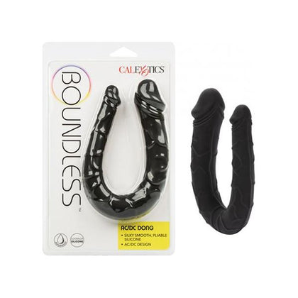 Boundless AC/DC Silicone Double Dong Model X2B, Unisex Anal and Vaginal Pleasure Toy, Black