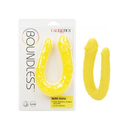Boundless Silicone Double Dong - AC/DC Yellow U-Shaped Dong for Endless Pleasure
