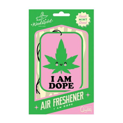 '=wood Rocket I Am Dope Air Freshener - Mint
