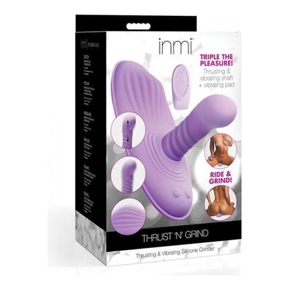 Inmi Thrust N' Grind Thrusting & Vibrating Silicone Grinder - Purple