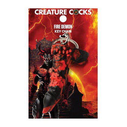 Creature Cocks Fire Demon Keychain - Red/black - Adult Naughty Store