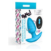 Bang! Rotating & Vibrating Tapered Butt Plug W/remote - Blue - Adult Naughty Store