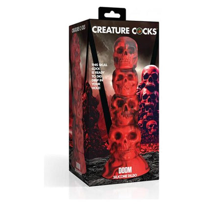 Creature Cocks Doom Silicone Dildo - Red/black - Adult Naughty Store