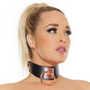 Coquette Pleasure Collection Collar - Elegant Vegan Leather Neck Collar for Bondage Play - Model CPCC001 - Unisex - Neck - Black