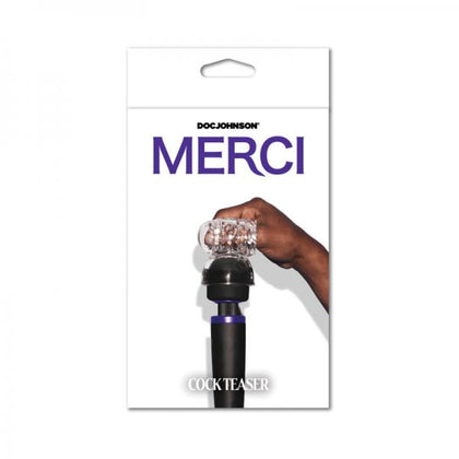Merci Cock Teaser Stroker Attachment for Power Wands - Model CT-001 - Unisex Penis Head Stimulator - Clear