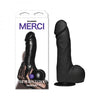 Introducing the Merci The Perfect Cock 7.5in Black ULTRASKYN Suction Cup Dildo for Men, Prostate Stimulation, in Black