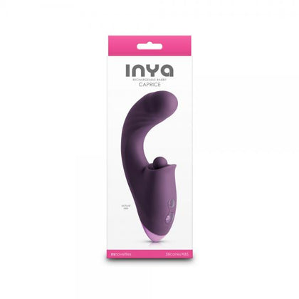 INYA Caprice Purple Silicone G-Spot & Clitoris Vibrator for Women - Model: Caprice - Thrusting Shaft, Pulsating Clitoral Ball