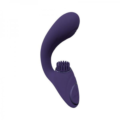 VIVE GEN Rechargeable Triple Motor G-spot Vibrator with Pulse Wave and Vibrating Bristles - Model F1 - Purple - Women's G-spot stimulator