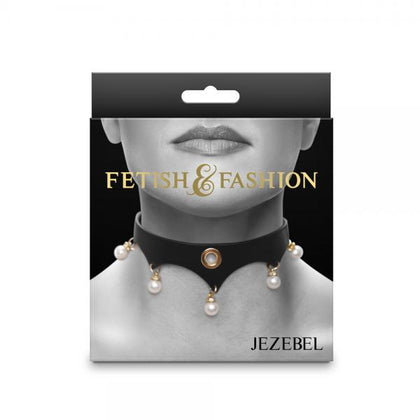 Fetish & Fashion's Jezebel Collar Black - Model JJ100 - Women's Neck Collar for Intimate Moments