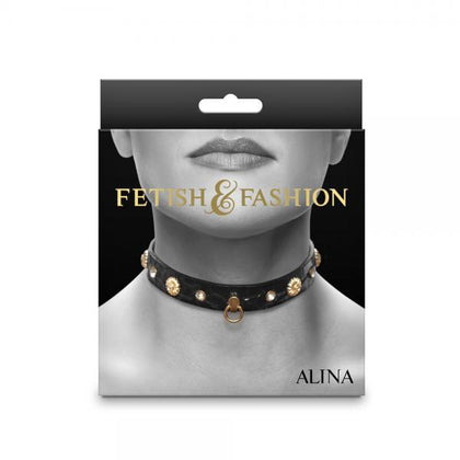 Fetish & Fashion Alina Collar - BDSM Neck Restraint Toy Model A1-001 for Him or Her in Black