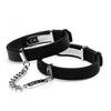 Crave Id Cuffs: Fetish Black & Silver Seduction Bracelets - Adult Naughty Store