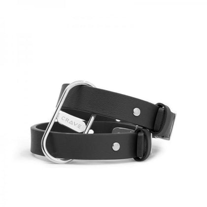 Crave Icon Cuffs: Lovers' Leather and Steel Embrace - Adult Naughty Store