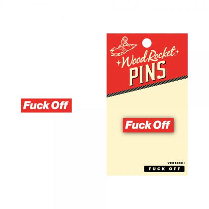 👔 Renegade Enamel Lapel Pin – Fuck Off Attitude Red & White!