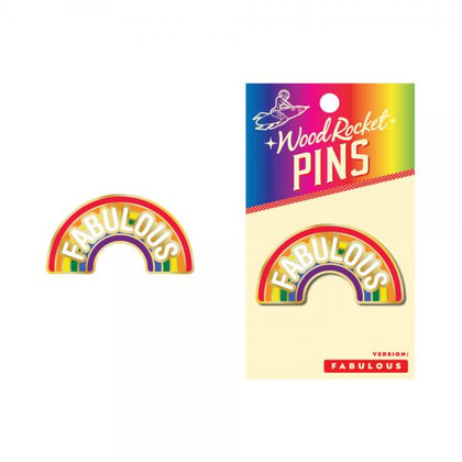 🌈 Pin Fabulous Soft Enamel Rainbow LGBTQ Lapel Pin - Gold - Unisex - Jacket/Hat/Bag Accessory
