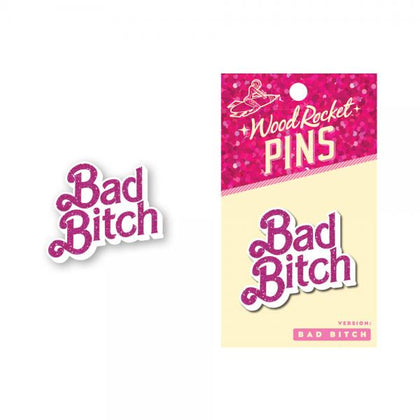 Barbie Bad Bitch Soft Enamel Pin - Sultry & Glamorous Feminine Accessory in Pink Glitter 🌟