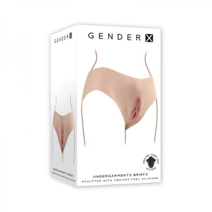 Silicone Vagina Panty Briefs - Model X1X - Unisex - Vaginal & Penetration Play - Light Gray