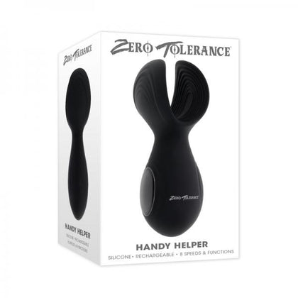 Zero Tolerance Handy Helper Rechargeable Vibrating Stroker Silicone Black