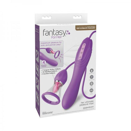 Fantasy For Her Ultimate Pleasure Max Purple Clitoral Suction and G-spot Vibrator (Model: Her Ultimate Pleasure Max) for Women in Purple