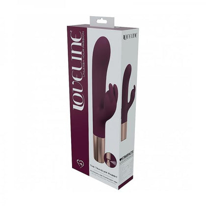 Whispering Pleasure: Loveline Traveler Rabbit Silicone Vibrator in Seductive Burgundy - Adult Naughty Store