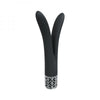 Royal Gems Dueling Queens Silicone Rechargeable Vibrator Black - Adult Naughty Store