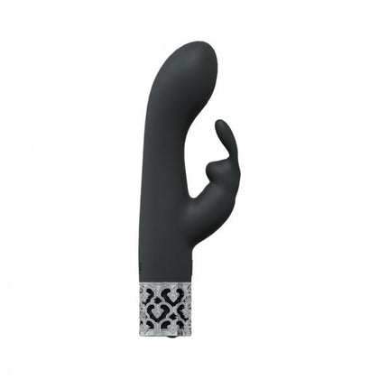 Royal Gems Royal Rabbit Silicone Rechargeable Vibrator Black - Adult Naughty Store