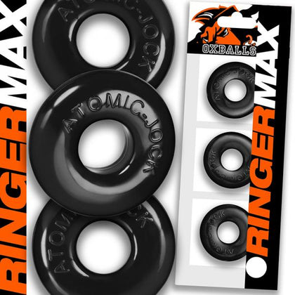 Oxballs Ringer Max 3-pack Black - Adult Naughty Store