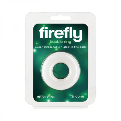 Firefly Bubble Ring Glow-in-the-dark Silicone Cock Ring Model 321 White for Men's Pleasure - Adult Naughty Store