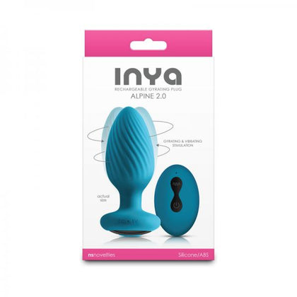 Introducing the Inya Alpine 2.0 Sensation Elation Vibrating Anal Plug for Unisex Pleasure - Silver - Adult Naughty Store