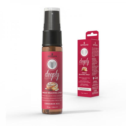 Sensuva Deeply Love You Throat Relaxing Spray Cinnamon Roll 1 Oz. - Adult Naughty Store