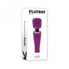 Playboy Wand Vibrator Mic Drop Wild Aster - Model W2021 - Unisex Clitoral Stimulator in Lavender - Adult Naughty Store