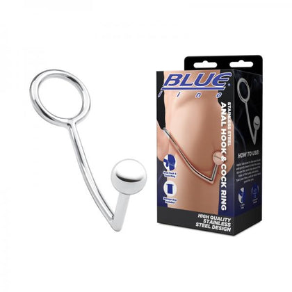 Blue Line Stainless Steel Anal Hook & Cock Ring