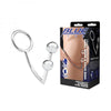 Blue Line 2 Bead Stainless Steel Anal Hook & Cock Ring