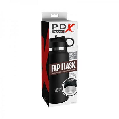 Pdx Plus Fap Flask Thrill Seeker Discreet Stroker Black Bottle Frosted