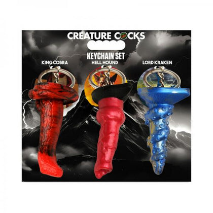 Creature Cocks Hell-hound, Lord Kraken & King Cobra Silicone Keychain Set