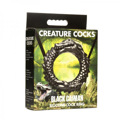 Creature Cocks Black Caiman Silicone Cock Ring - Adult Naughty Store