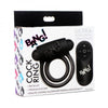 Bang! Silicone Cock Ring & Bullet With Remote Control Black - Adult Naughty Store