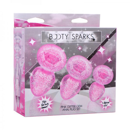Booty Sparks Glitter Gem Anal Plug Set Pink
