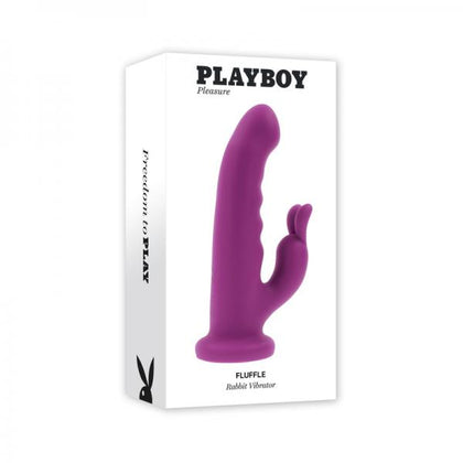 Playboy Fluffle Rechargeable Vibrating Dual Stimulator Silicone Purple - Adult Naughty Store