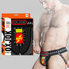 Oxballs Oxjok Popperjock 3d Rubber Huffer Jock Black/red S - Adult Naughty Store