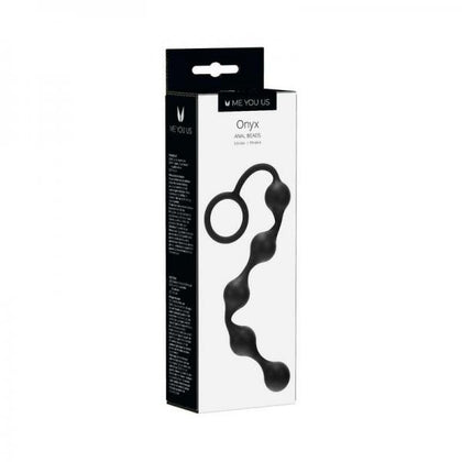 Me You Us Onyx Silicone Anal Beads Black - Adult Naughty Store