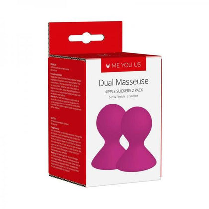 Me You Us Dual Masseuse Silicone Nipple Suckers 2-pack Purple - Adult Naughty Store