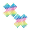 Neva Nude Rainbow Prism Pop Neon Mesh Blacklight X Nipple Pasties - Adult Naughty Store