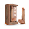 Renaissance Davinci Sliding Foreskin Dildo With Squeezable Balls 8 In. Tan - Adult Naughty Store