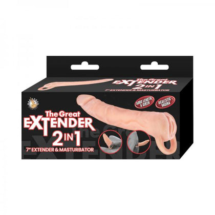 The Great Extender 2-in-1 Extender & Masturbator 7 In. - Adult Naughty Store