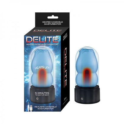 Delite Heated Rose Masturbator Blue - Adult Naughty Store