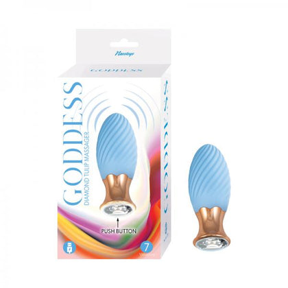 Goddess Diamond Tulip Massager Blue - Adult Naughty Store