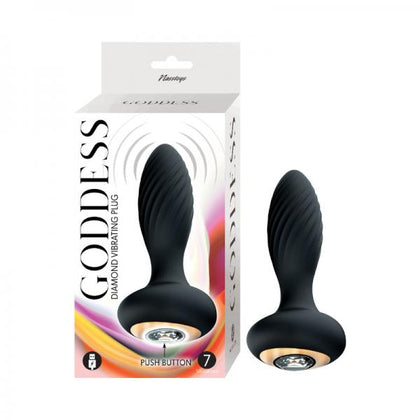 Goddess Diamond Vibrating Plug Black - Adult Naughty Store